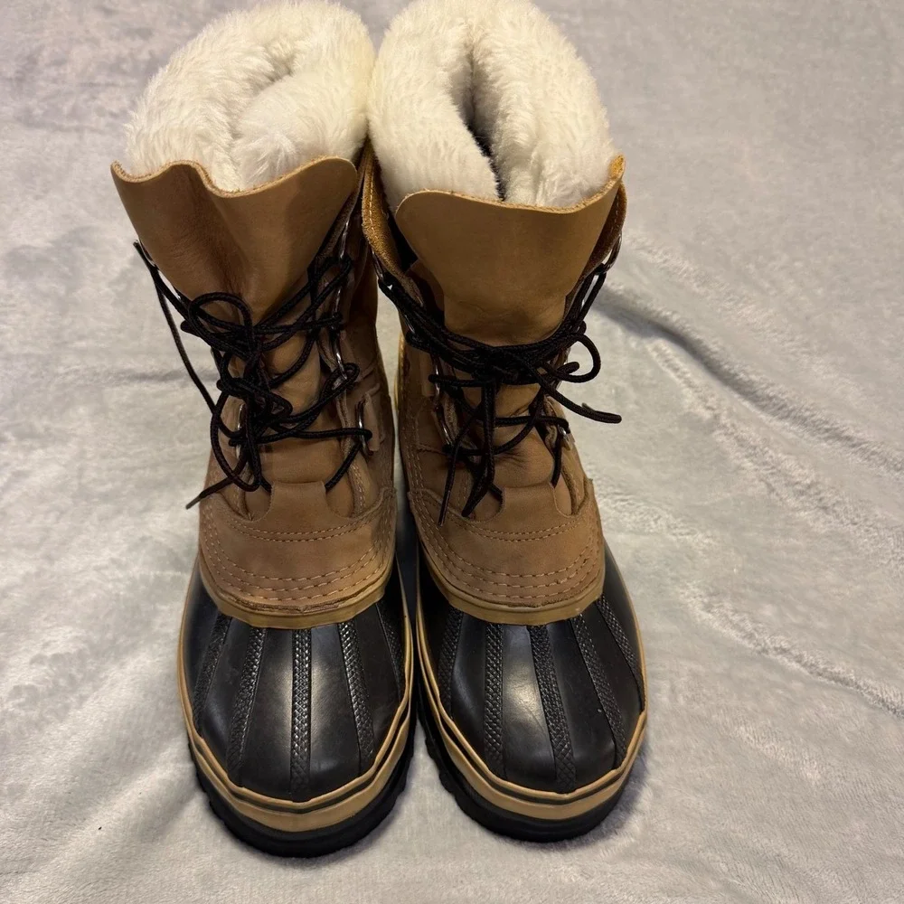 Cabelas Mens 6 Tan Suede Rubber Lace Up Insulated Snow Duck Boots 0404 Thailand‎